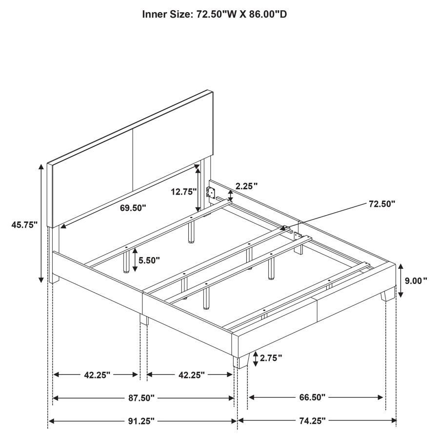 Dorian - Upholstered Panel Bed by CoasterEveryday | Bel Furniture