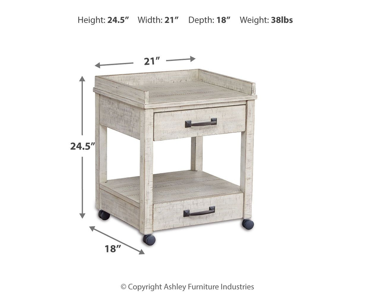 Carynhurst - Whitewash - Printer Stand by Signature Design by Ashley® | Bel Furniture