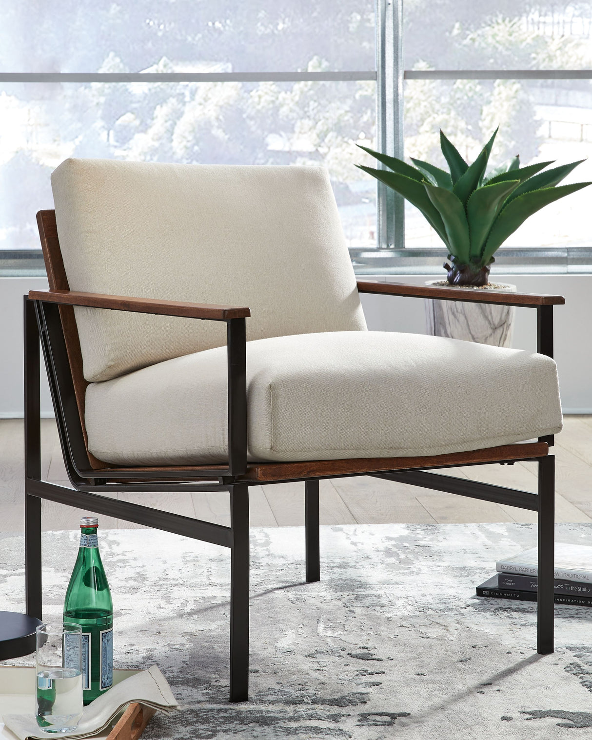 Tilden - Ivory / Brown - Accent Chair by Signature Design by Ashley® | Bel Furniture