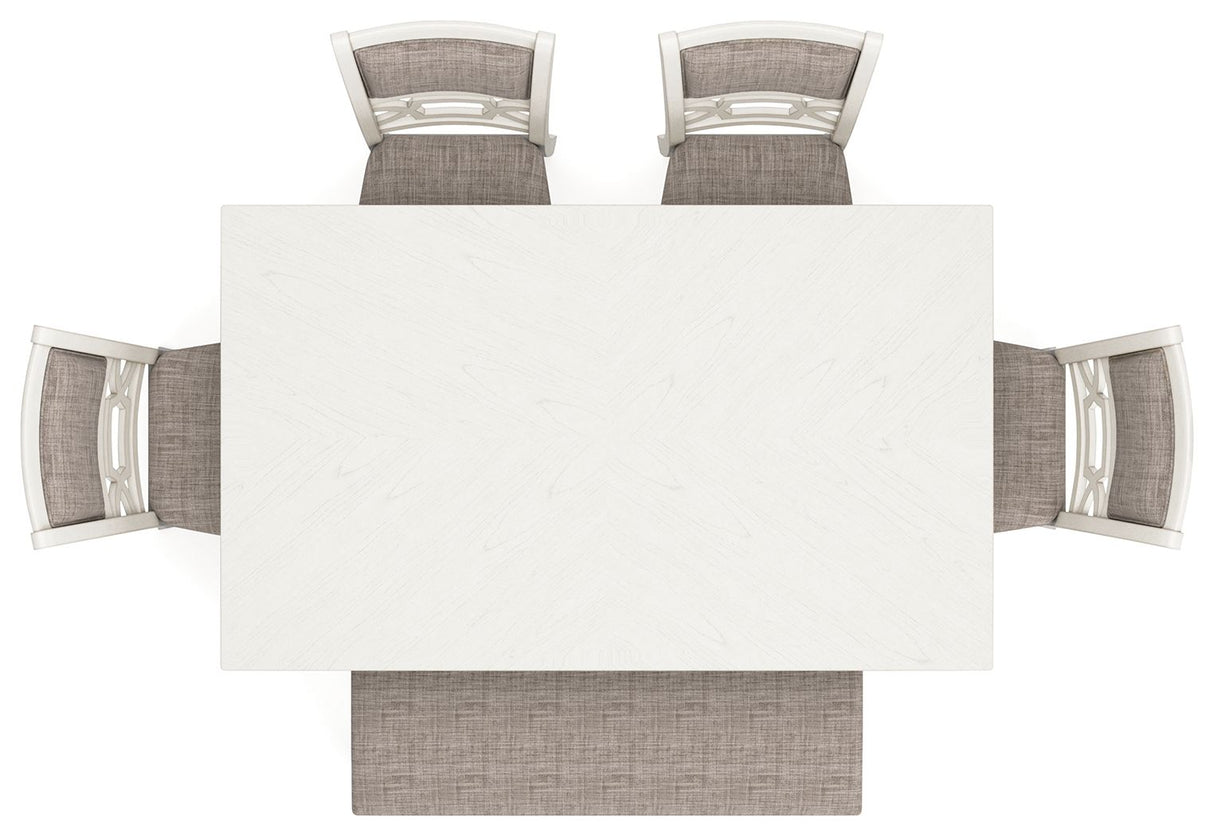 Erinberg - Antique White - Dining Room Table Set (Set of 6) by Signature Design by Ashley® | Bel Furniture