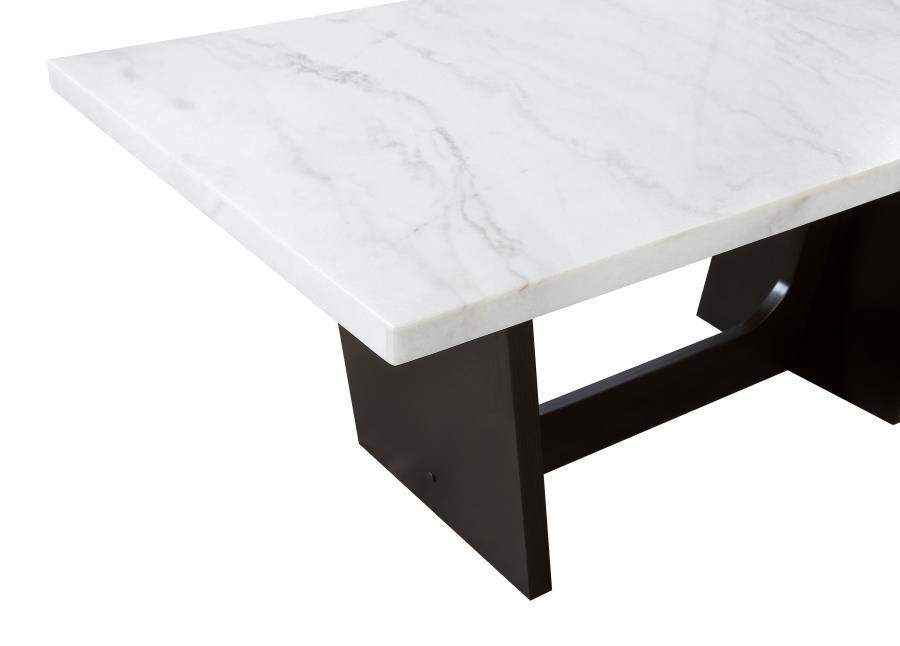 Osborne - Marble Top Dining Table - Rustic Espresso by CoasterElevations | Bel Furniture