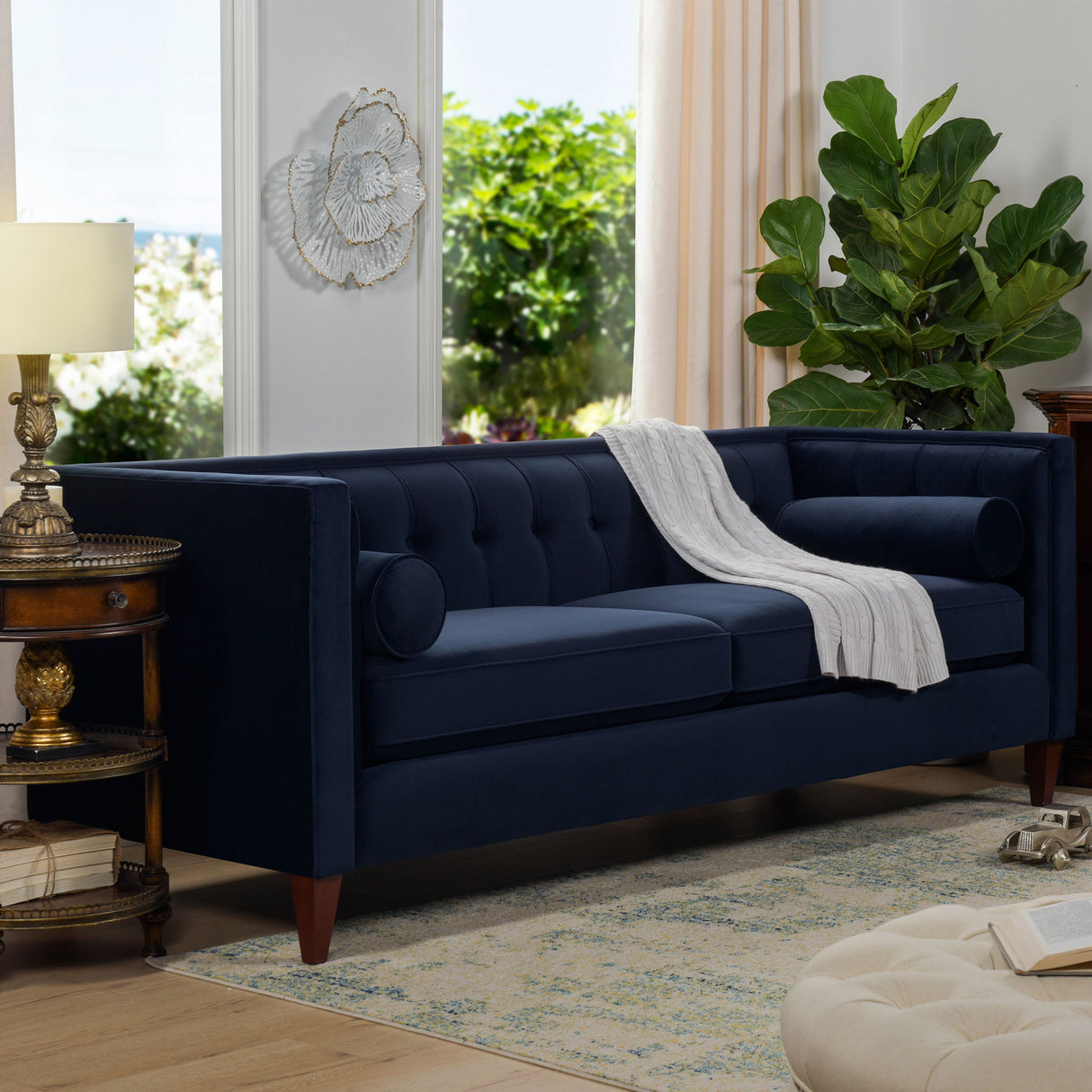Jack - Modern Tuxedo Tufted Sofa by Jennifer Taylor Home | Bel Furniture