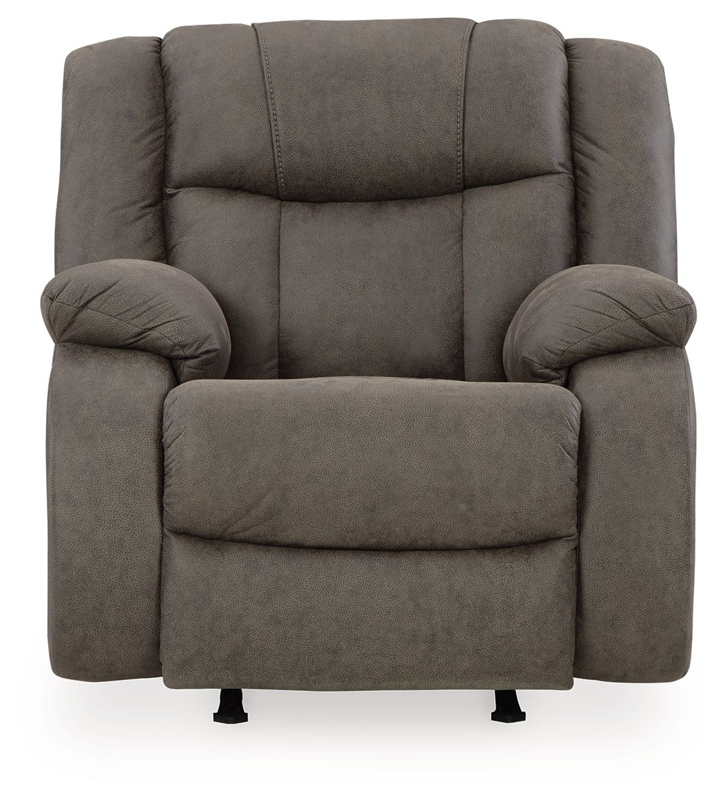 First Base - Gunmetal - Rocker Recliner by Signature Design by Ashley® | Bel Furniture