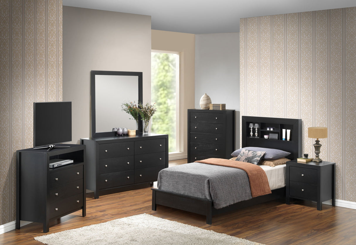 Bed With Transitional Design Stylish