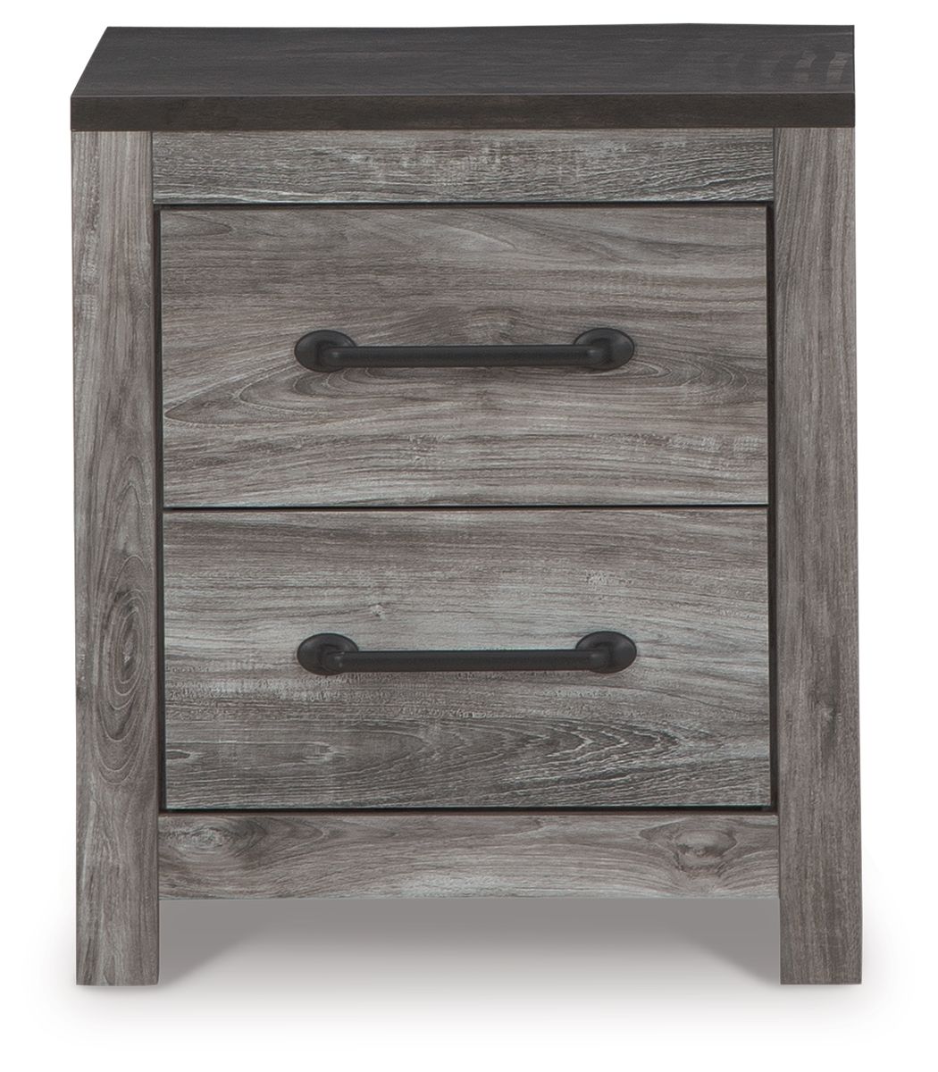 Bronyan - Dark Gray - Two Drawer Night Stand by Signature Design by Ashley® | Bel Furniture