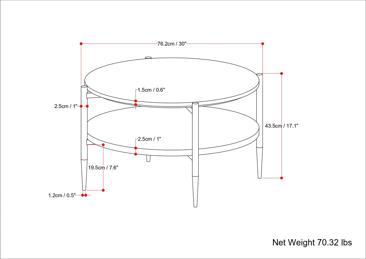 Wagner - Round Marble & Wood Table