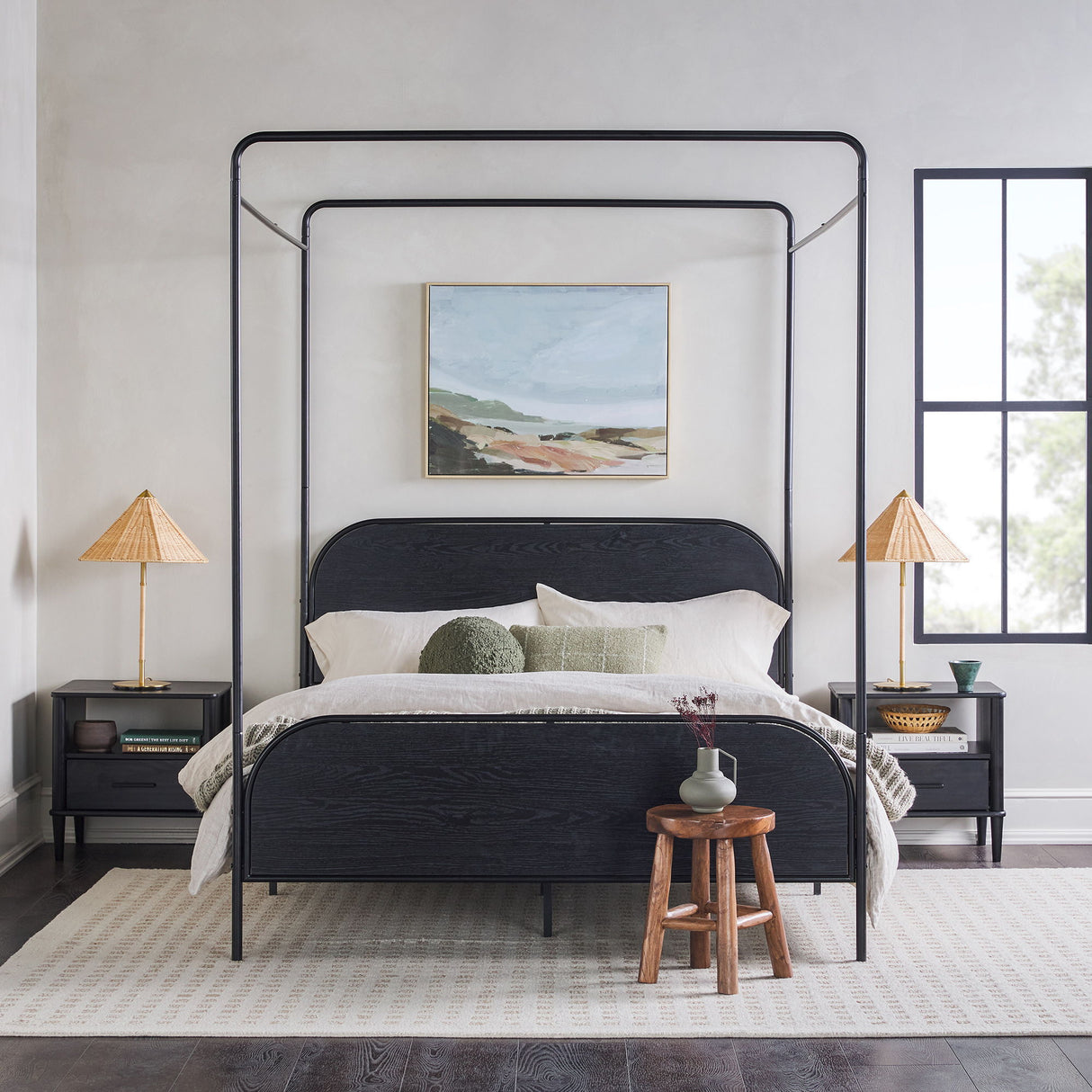 Modern Canopy Bed Frame by Walker Edison | Bel Furniture