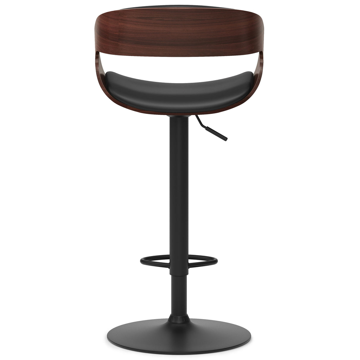 Archer - Bentwood Adjustable Swivel Bar Stool - Black by Simpli-Home | Bel Furniture