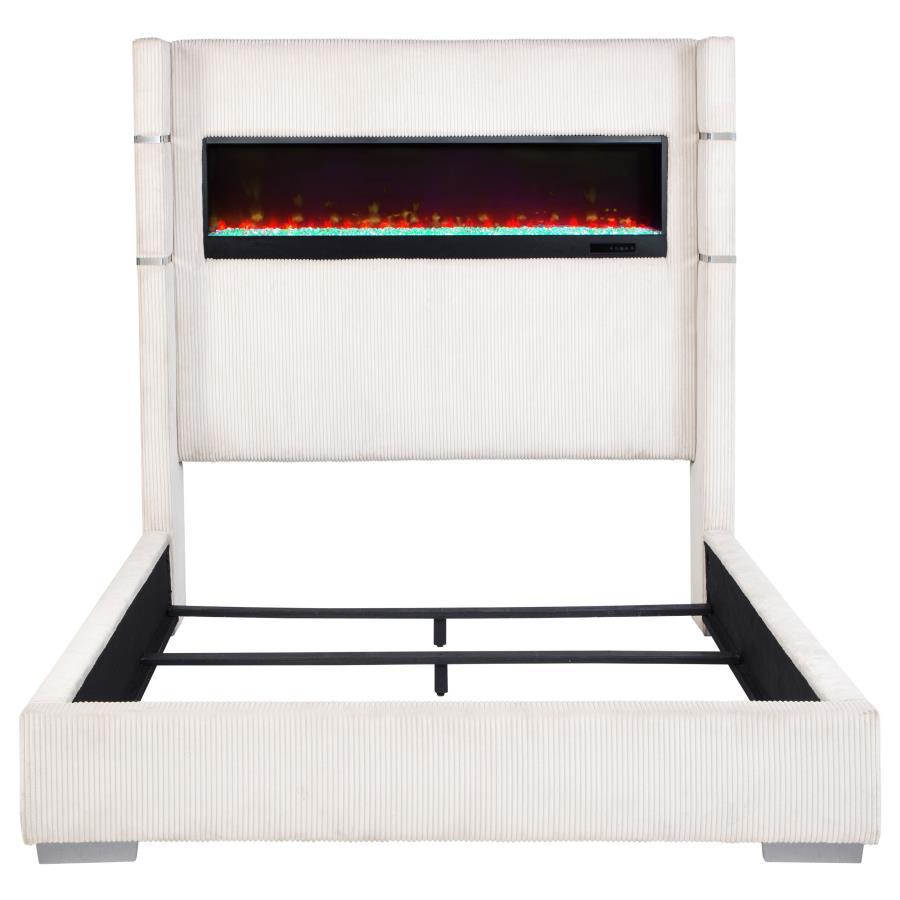 Tisdall - Upholstered Fireplace Bed by Coaster Fine Furniture | Bel Furniture