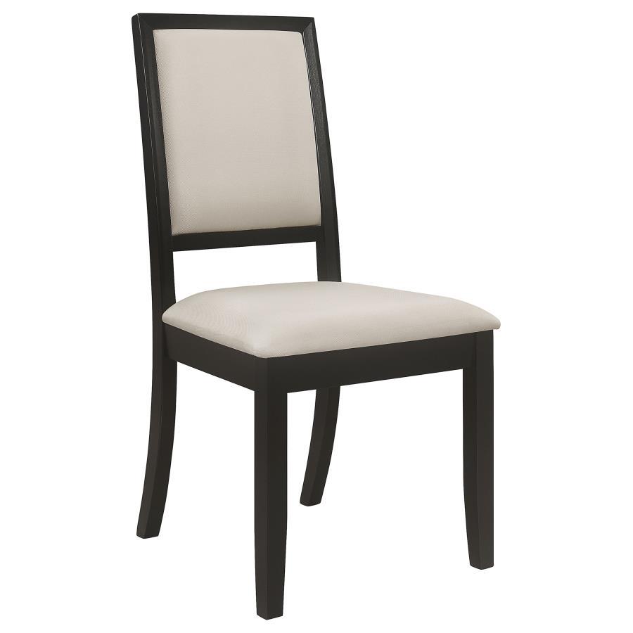 Louise - Upholstered Wood Dining Side Chairs (Set of 2) - Black by CoasterEveryday | Bel Furniture