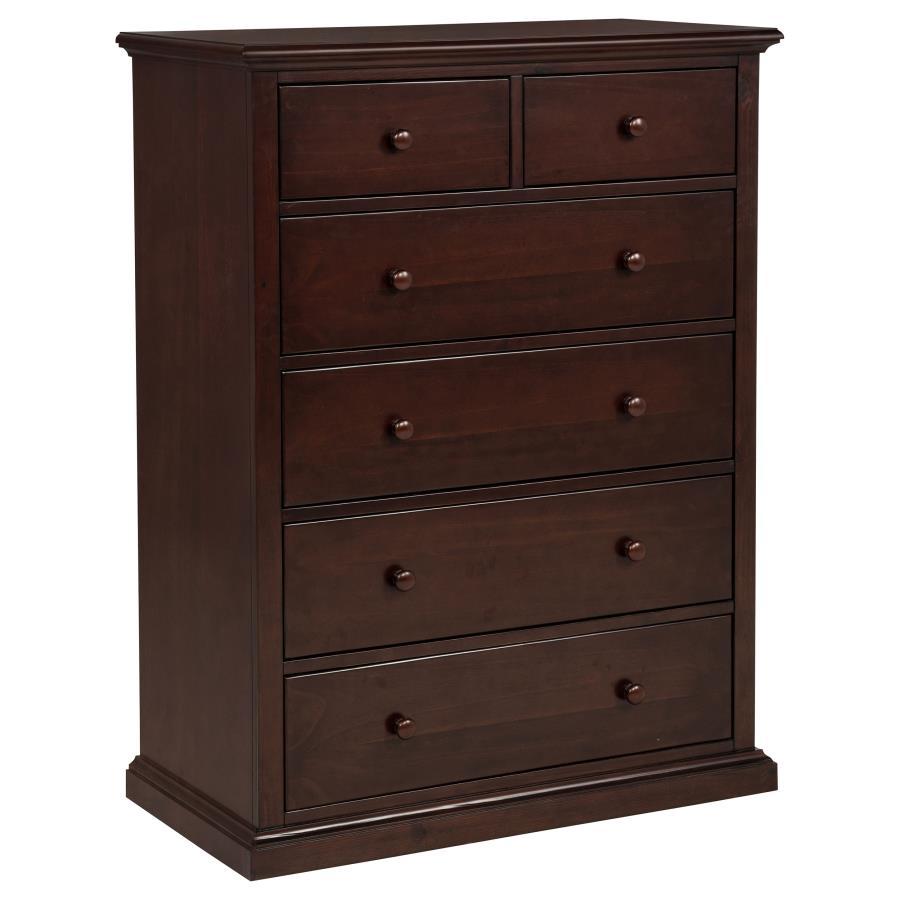 Sumerlin - 6-Drawer Bedroom Chest Of Drawers Dark Brown by Coaster Fine Furniture | Bel Furniture