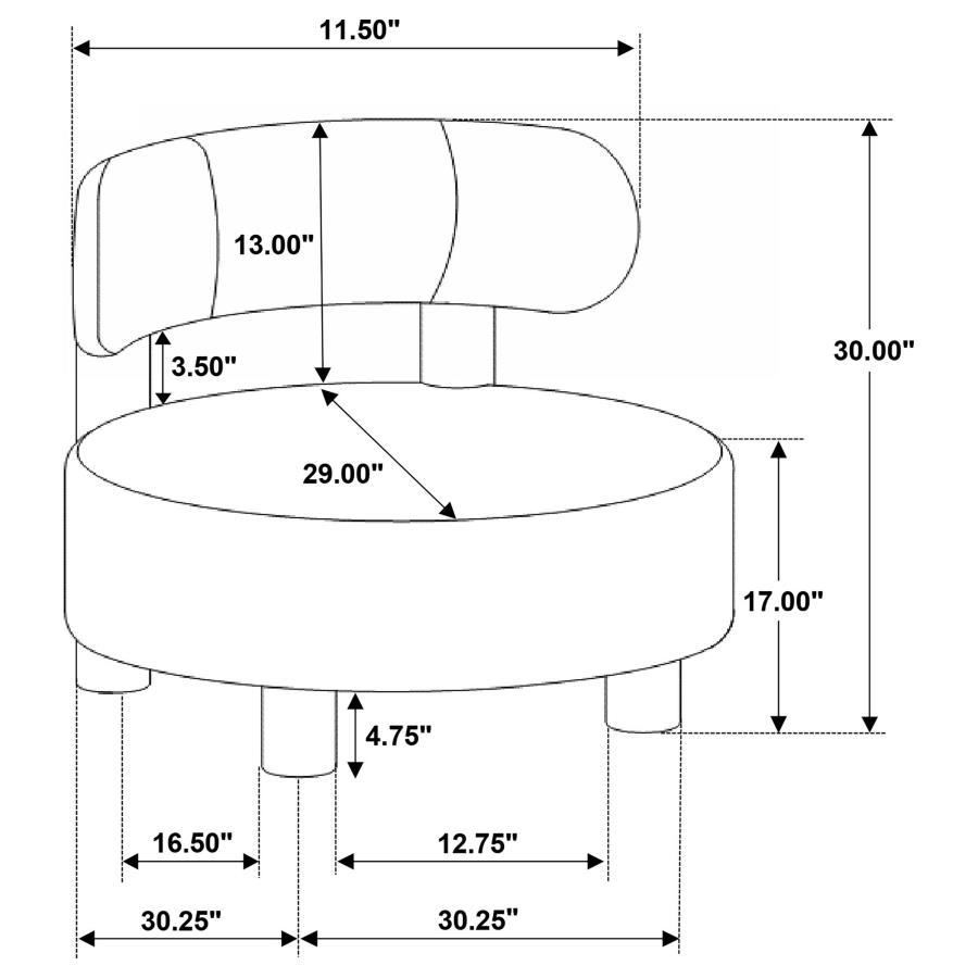 Zonie - Boucle Upholstered Barrel Back Accent Chair by CoasterEveryday | Bel Furniture