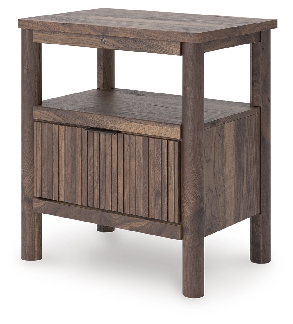 Pamytta - Brown - One Drawer Night Stand by Signature Design by Ashley® | Bel Furniture