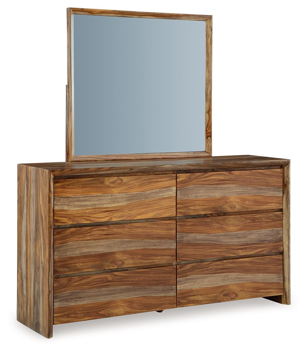 Dressonni - Brown - Dresser And Mirror by Signature Design by Ashley® | Bel Furniture