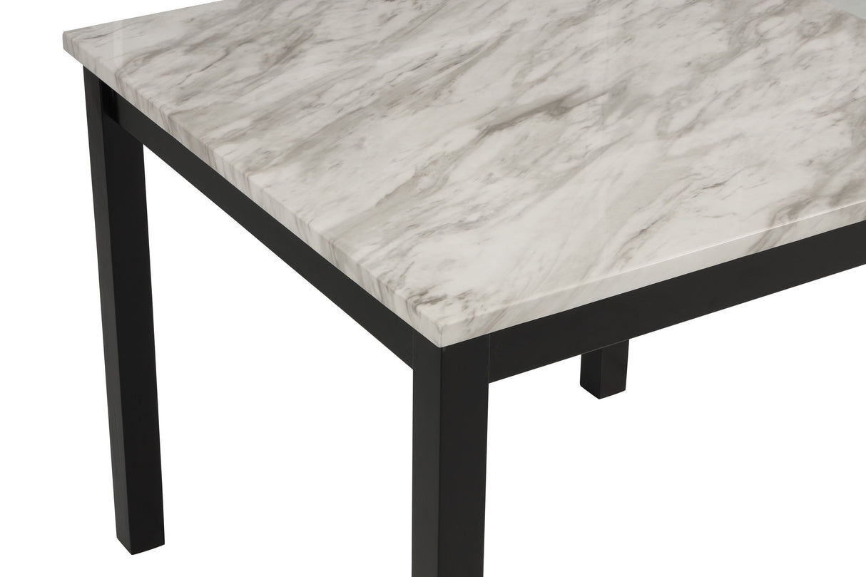 Lennon - 5 Piece Counter Height Table Set - Black / White by Crown Mark | Bel Furniture