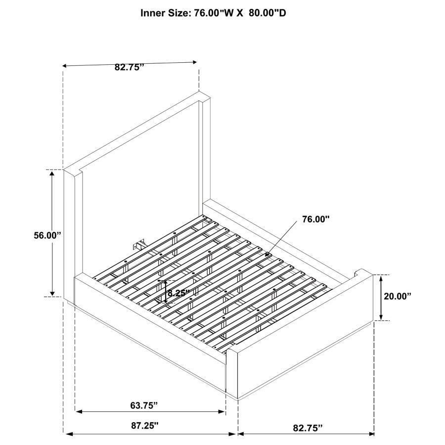 Nala - Upholstered Sleigh Bed by Coaster Fine Furniture | Bel Furniture