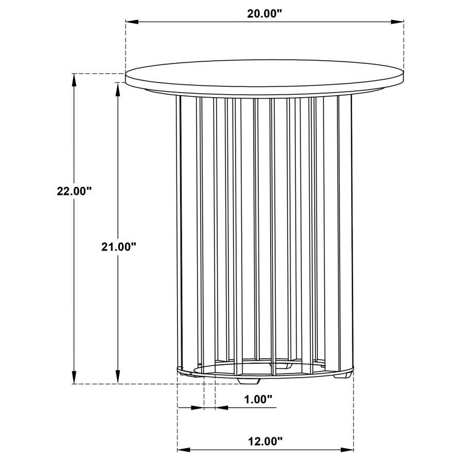 Haven - Round Genuine White Marble Top Table by Coaster Fine Furniture | Bel Furniture
