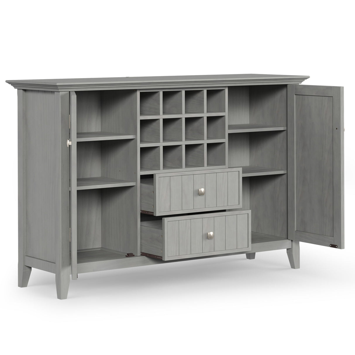 Bedford - Sideboard Buffet And Wine Rack by Simpli-Home | Bel Furniture
