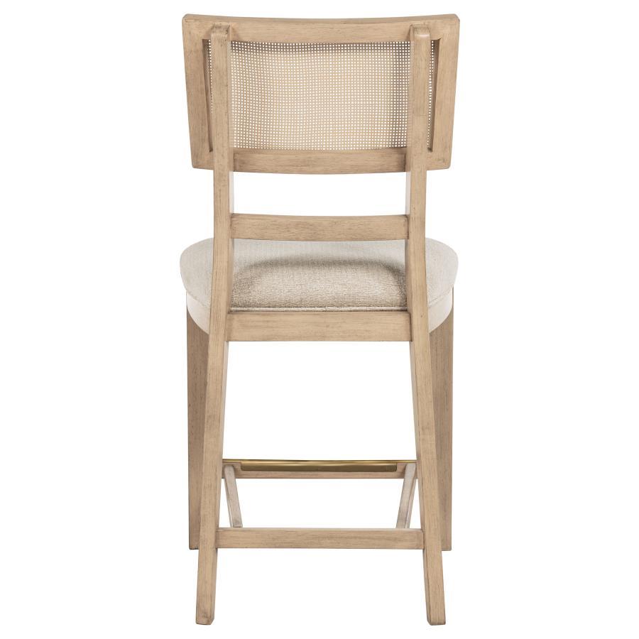 Kailani - Radio Weave Cane Counter Dining Side Chair (Set of 2) - Beige Oak by Coaster Fine Furniture | Bel Furniture