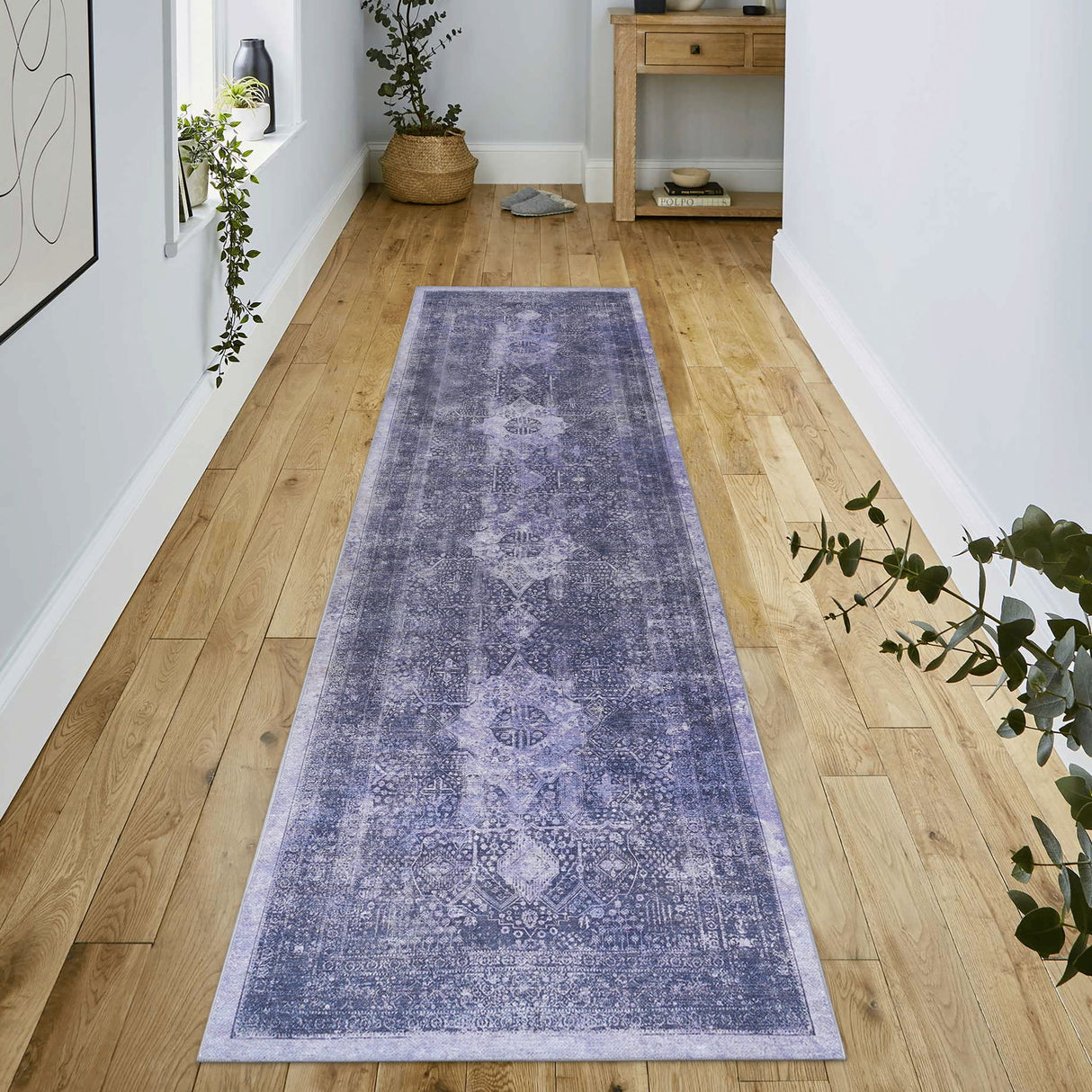 Maval - 2'6'' X 10' Washable Runner Rug - Anthracite by Naar Rug | Bel Furniture
