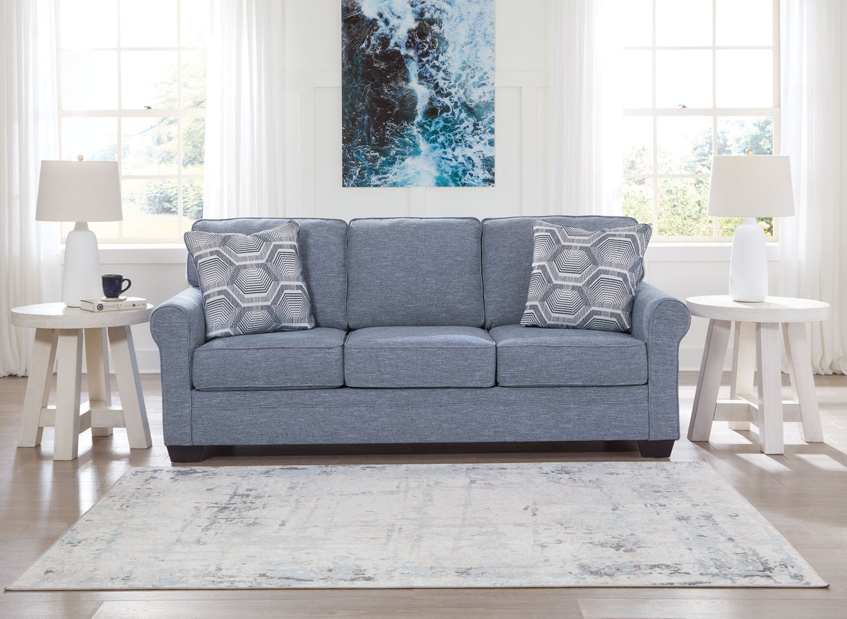 Carissa Manor - Denim - Queen Sofa Sleeper by Benchcraft® | Bel Furniture