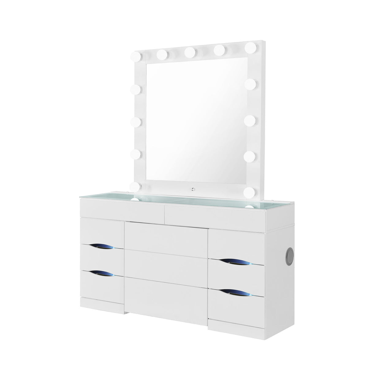 Elisa - Vanity Set With Stool And LED Bulbs