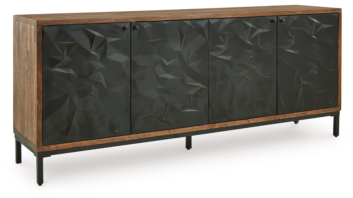Dorannby - Black / Brown - Accent Cabinet by Signature Design by Ashley® | Bel Furniture