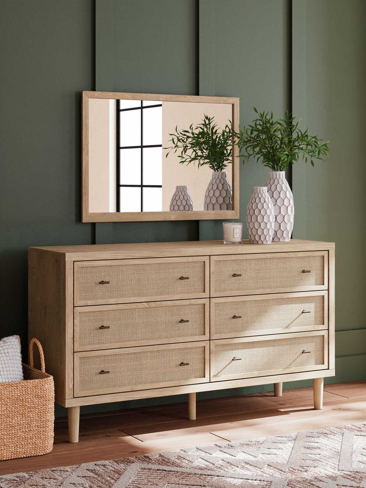 Cielden - Two-Tone - Dresser And Mirror by Signature Design by Ashley® | Bel Furniture