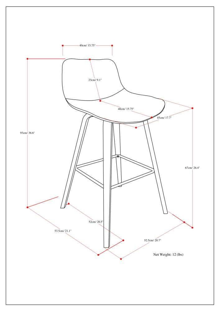 Randolph Bentwood - Upholstered Counter / Bar Height Stool (Set of 2)