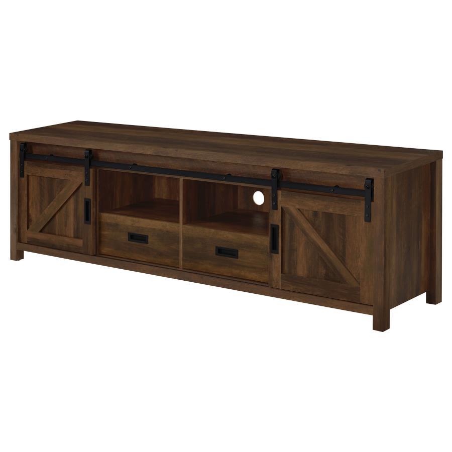 Madra - 2-Door Engineered Wood TV Stand by CoasterEssence | Bel Furniture