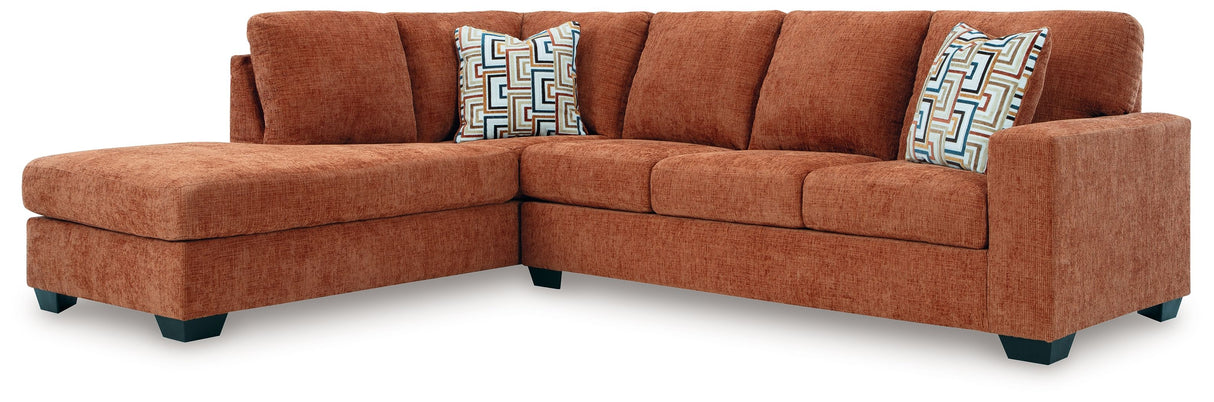 Aviemore - Sectional Orange 2 Pc. Left Arm Facing Corner Chaise Sectional by Signature Design by Ashley® | Bel Furniture