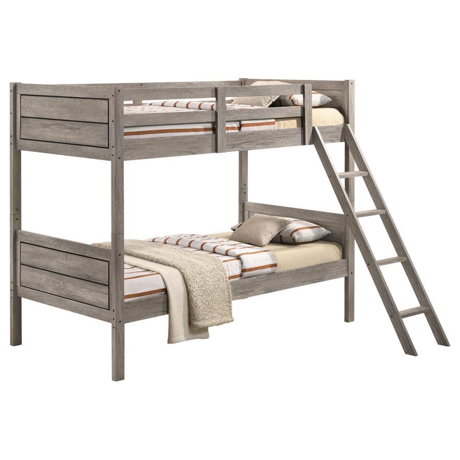 Ryder - Wood Bunk Bed With Mattress by Coaster Fine Furniture | Bel Furniture