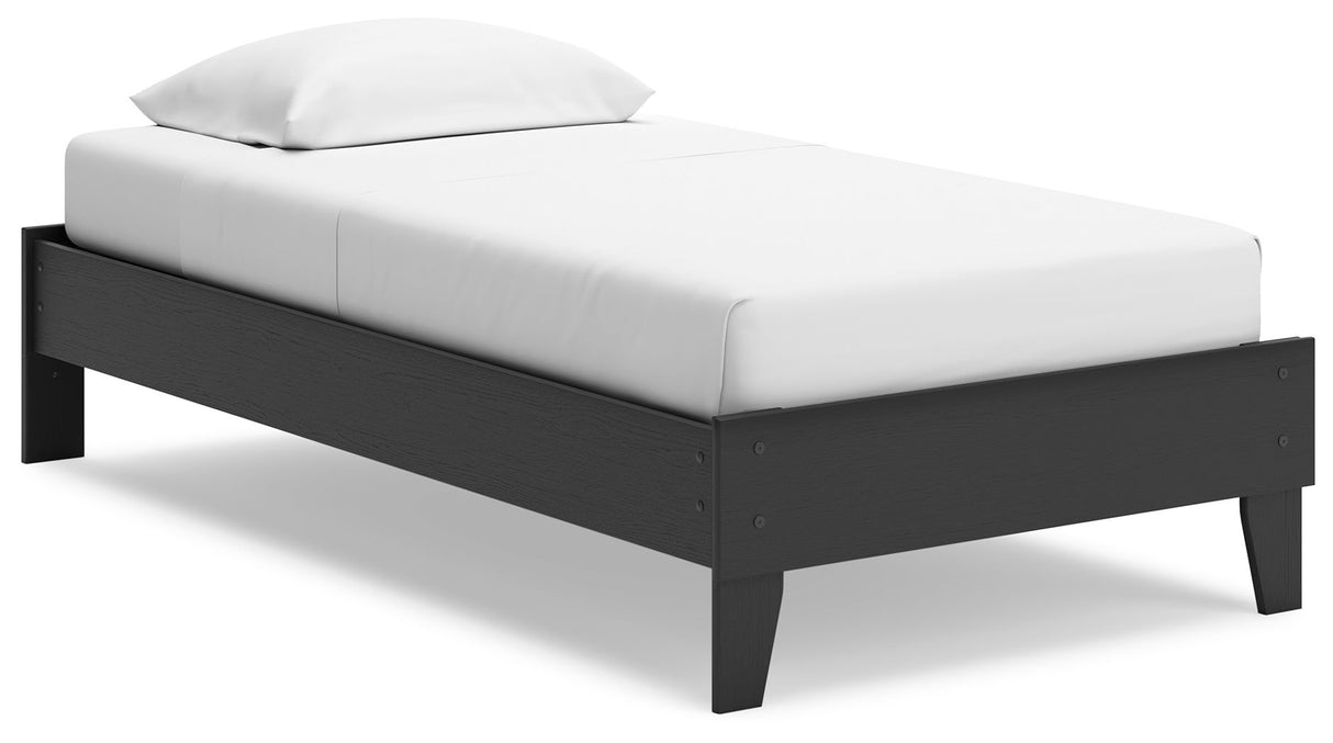 Socalle - Platform Bed Black Twin by Signature Design by Ashley® | Bel Furniture