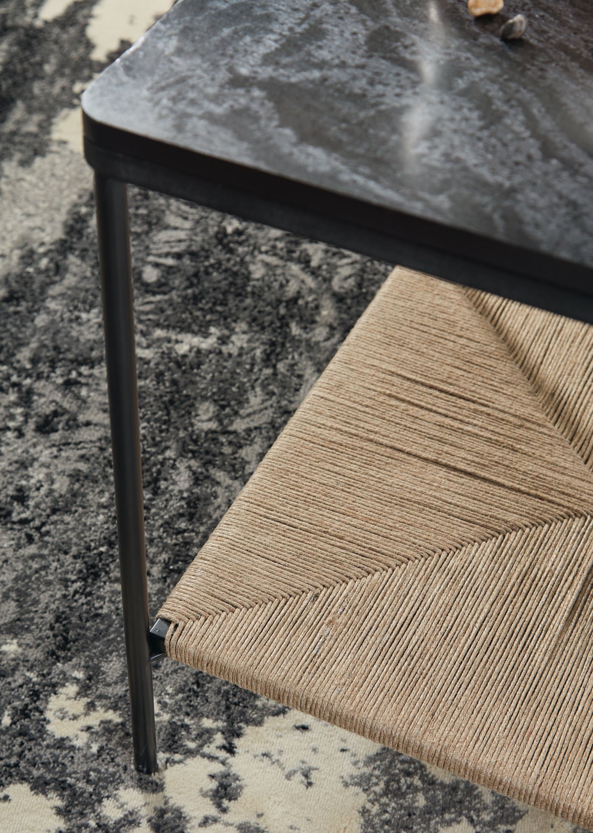 Minrich - Black / Natural - Accent Table by Signature Design by Ashley® | Bel Furniture