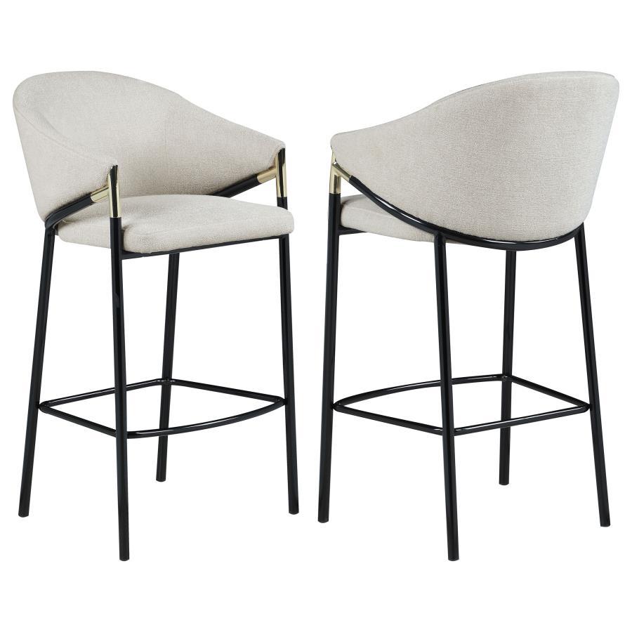 Chadwick - Fabric Upholstered Chair (Set of 2) Beige 21.5"W x 21.5"D x 40.25"H by CoasterEssence | Bel Furniture