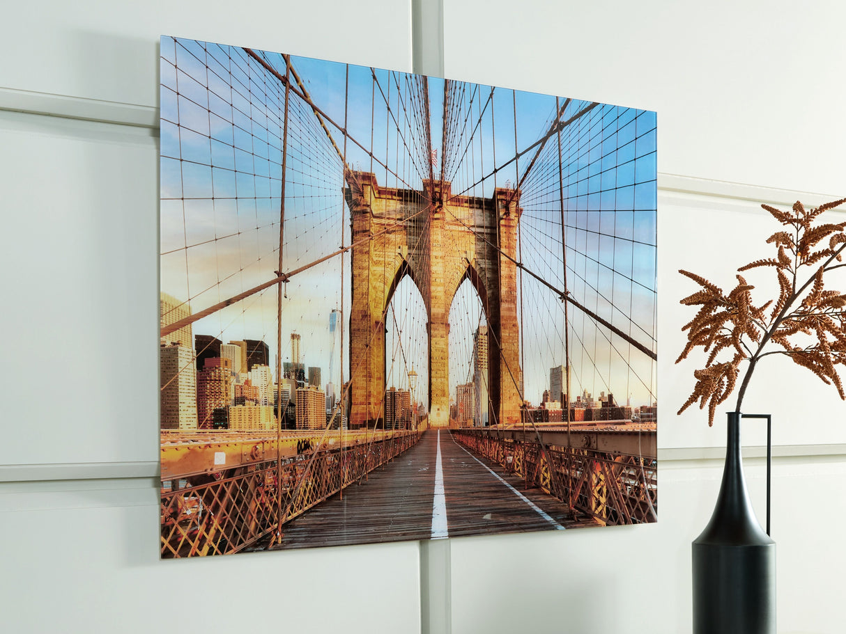 Shayward - Blue / Amber - Wall Art by Signature Design by Ashley® | Bel Furniture