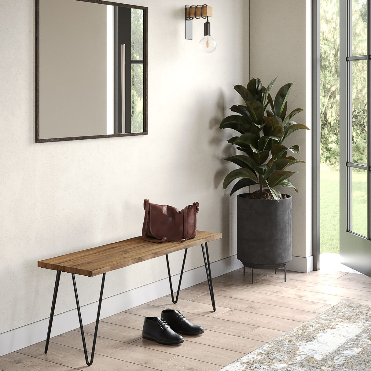 Colton - Bench - Natural by Simpli-Home | Bel Furniture