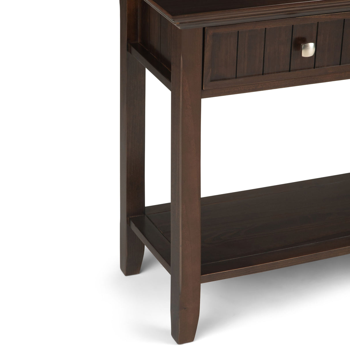 Acadian - Wide Console Sofa Table - Brunette Brown by Simpli-Home | Bel Furniture