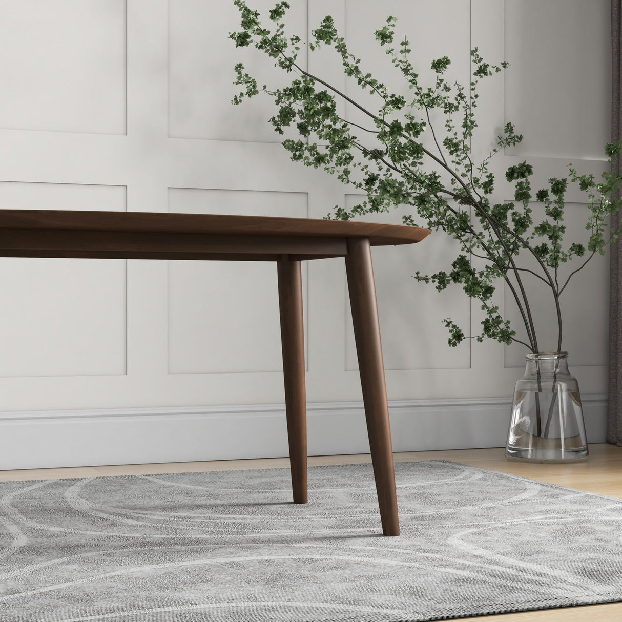 Ada - Mid-Century Modern Style Oval Dining Table