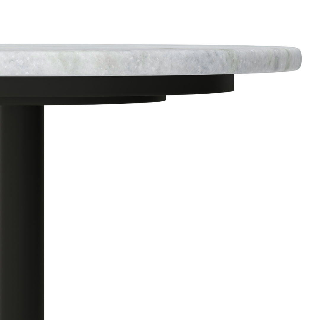 Evans - Marble Side Table - White by Simpli-Home | Bel Furniture