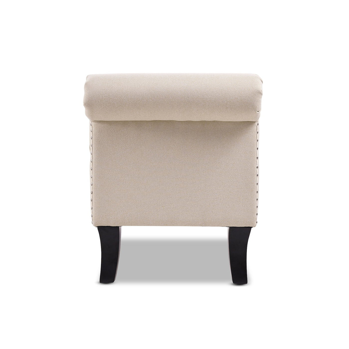 Kathy - Roll Arm Entryway Accent Bench - Sky Neutral Beige by Jennifer Taylor Home | Bel Furniture