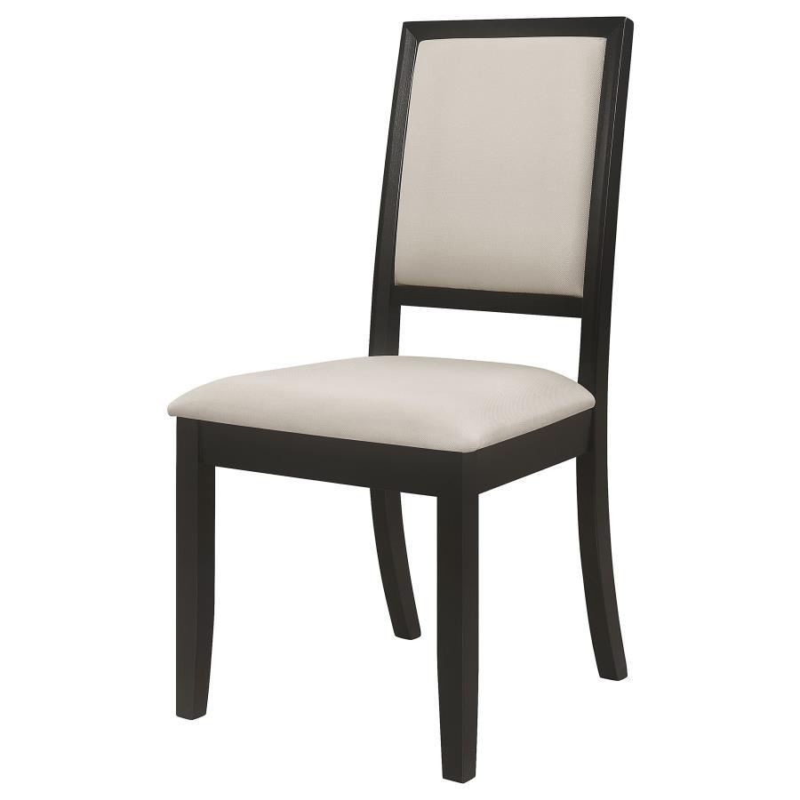 Louise - Upholstered Wood Dining Side Chairs (Set of 2) - Black by CoasterEveryday | Bel Furniture
