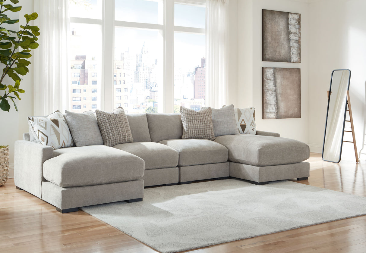 Aslan Court - Sectional With Ottoman Set by Benchcraft® | Bel Furniture