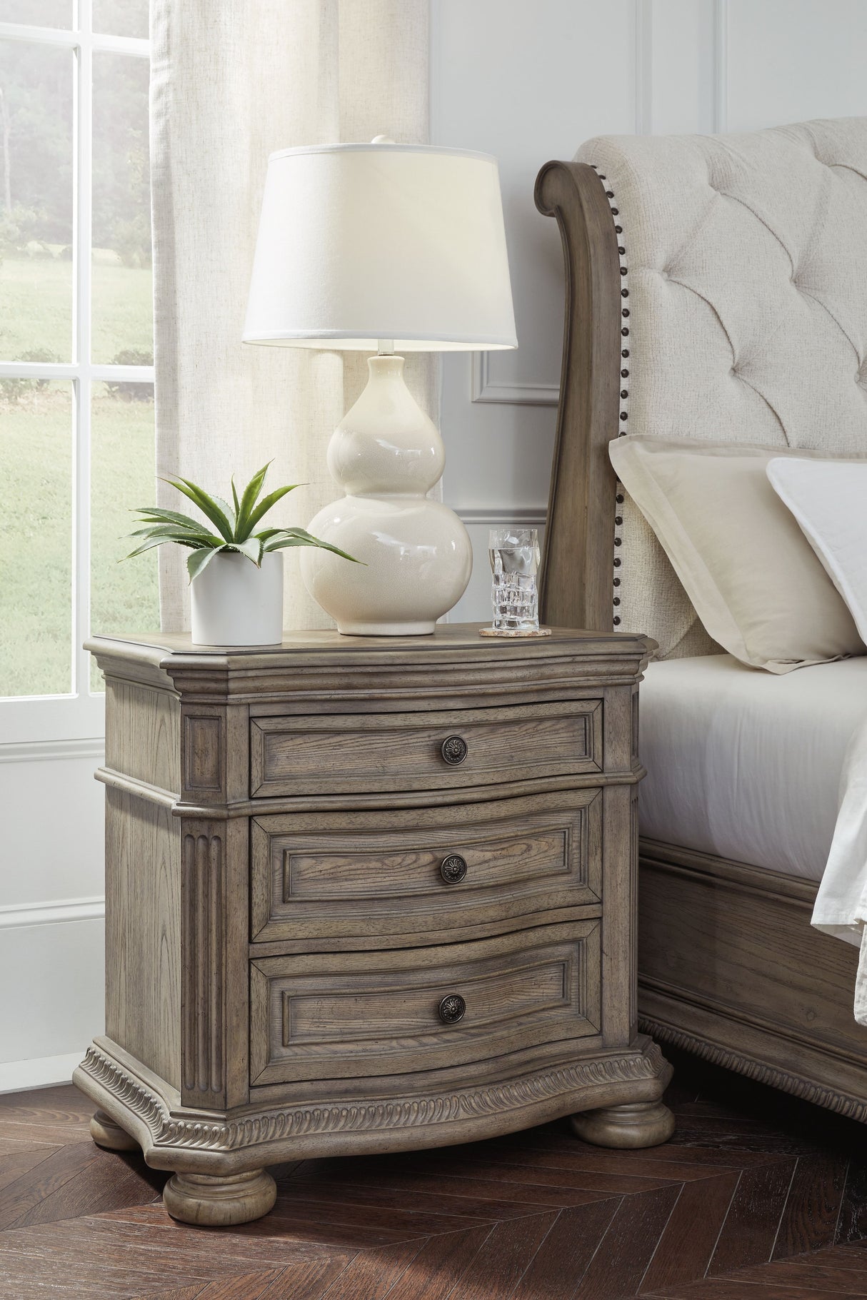 Ardenfield - Light Brown - Three Drawer Night Stand by Signature Design by Ashley® | Bel Furniture