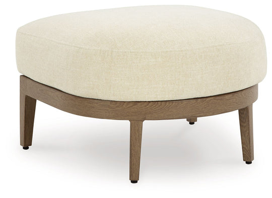 Serene Bay - Dark Brown / White - Ottoman With Cushion by Signature Design by Ashley® | Bel Furniture