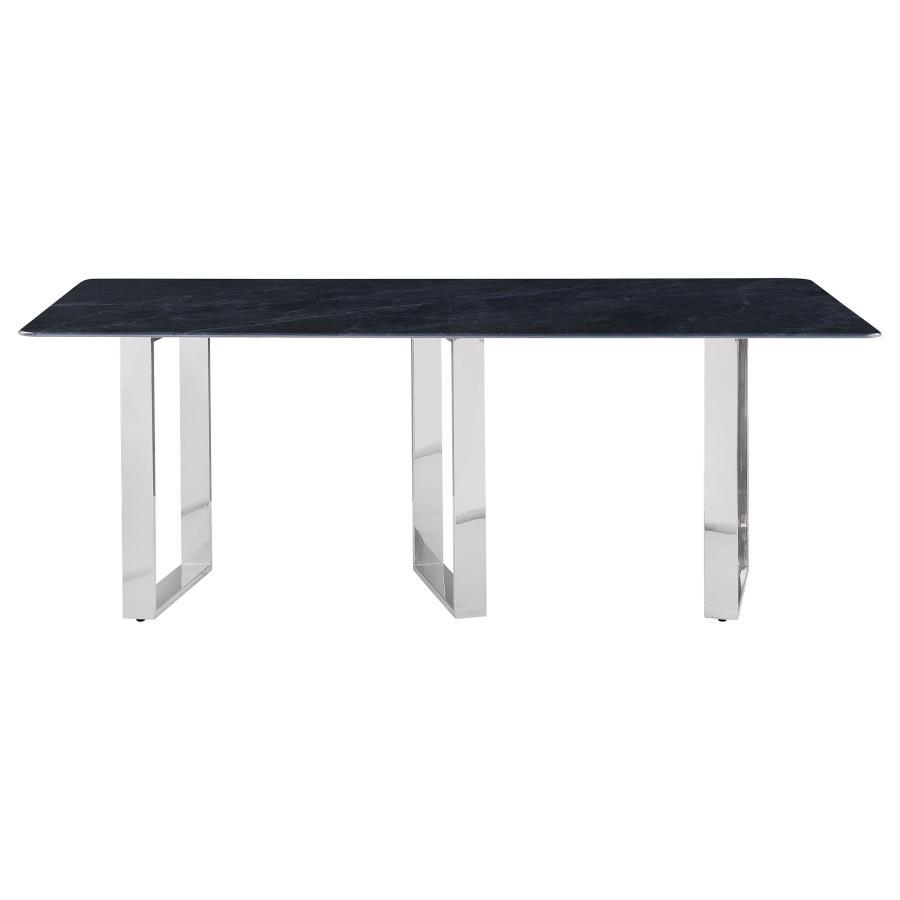 Desden - Rectangular Sintered Stone Dining Table - Gray by Coaster Fine Furniture | Bel Furniture