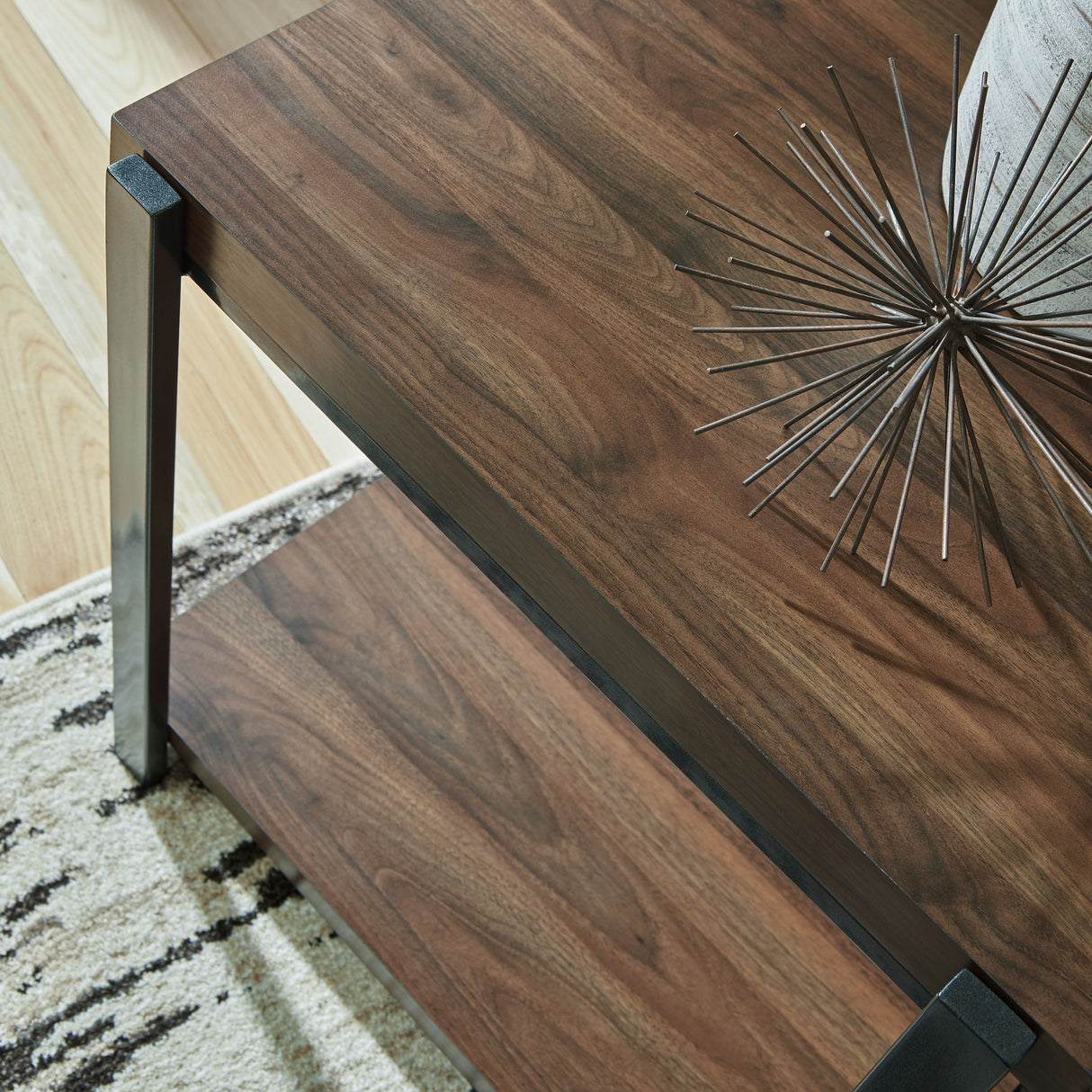 Trindwick - Brown / Gun Metal - Occasional Table Set (Set of 3) by Signature Design by Ashley® | Bel Furniture