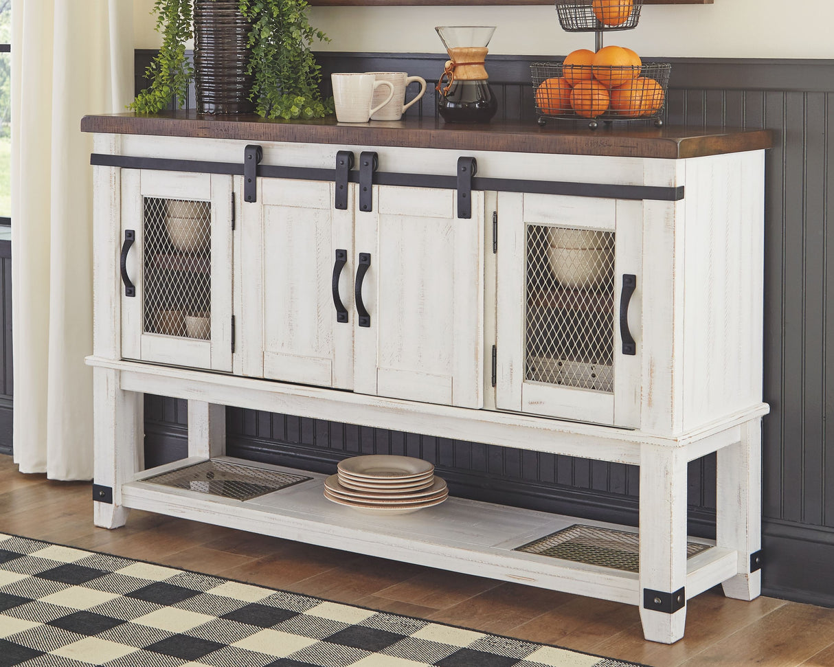 Valebeck - White / Brown - Dining Room Server by Signature Design by Ashley® | Bel Furniture