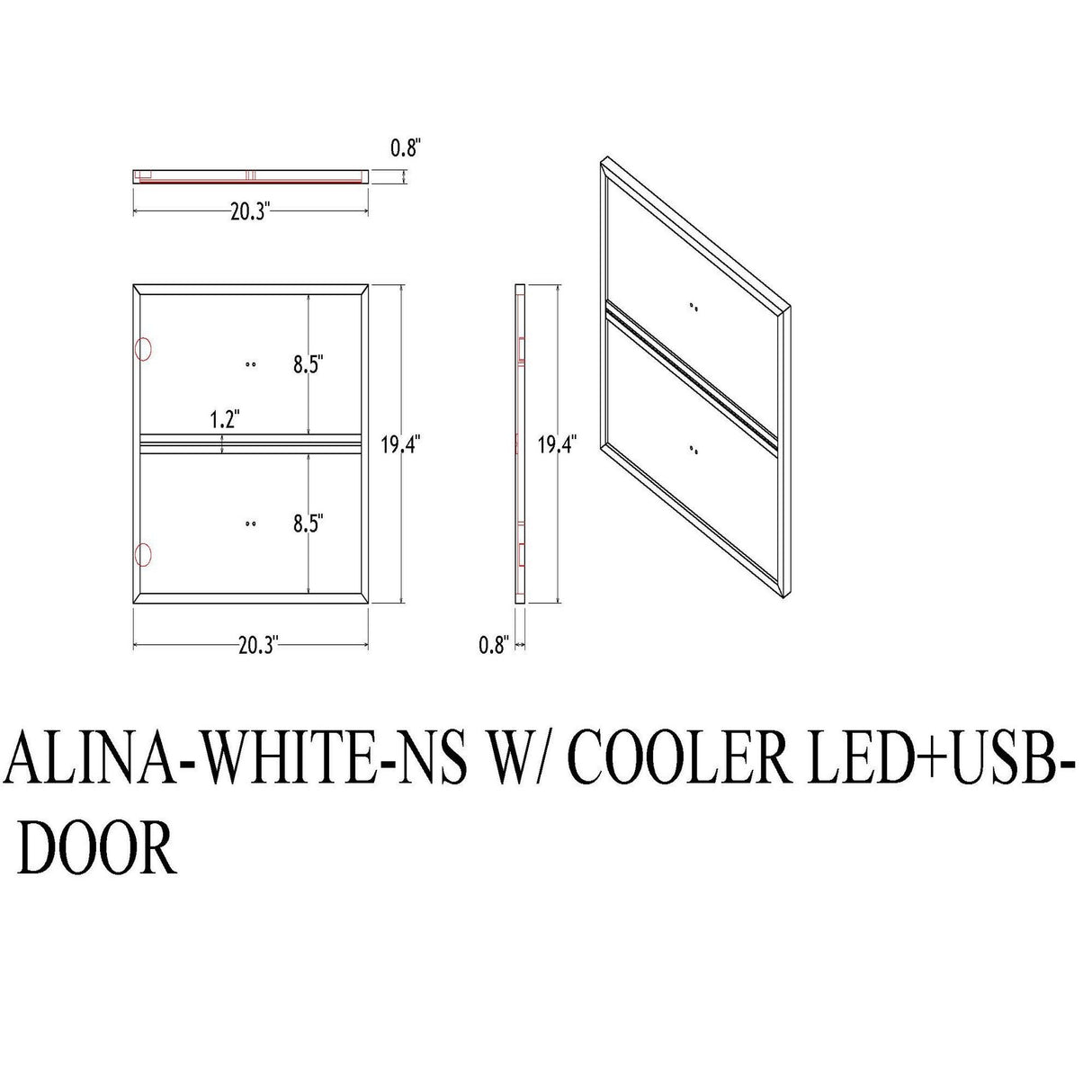 Adelaide - Nightstand With Cooler And Speaker - Gray / Black