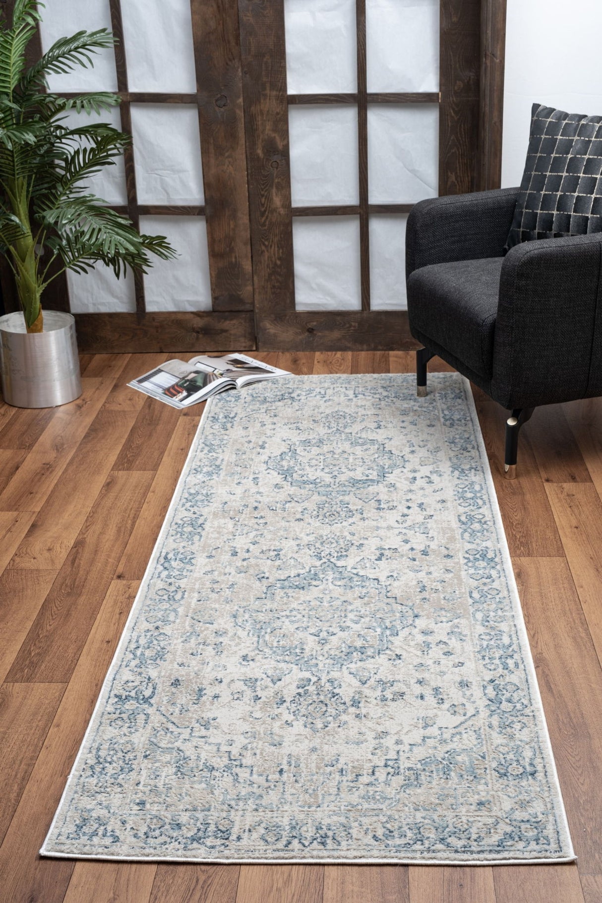 Noble - 5'3" X 7'3" Area Rug - Ivory, Polyester by Icona Home Decor | Bel Furniture